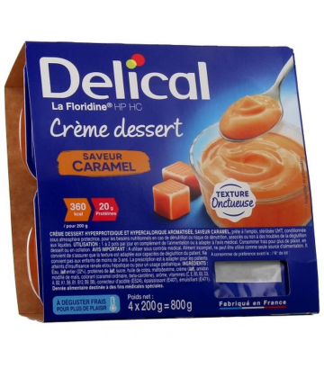Delical Crème Dessert HP HC La Floridine Saveur Caramel 4 x 200 g