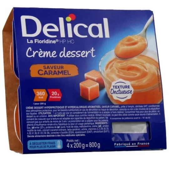 Delical Crème Dessert HP HC La Floridine Saveur Caramel 4 x 200 g