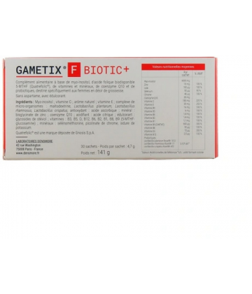 Gametix F Biotic+ Fertilité Sachets x 30