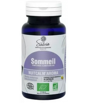 Salvia Nutrition Nuitcalm'Aroma Sommeil Bio 40 Capsules