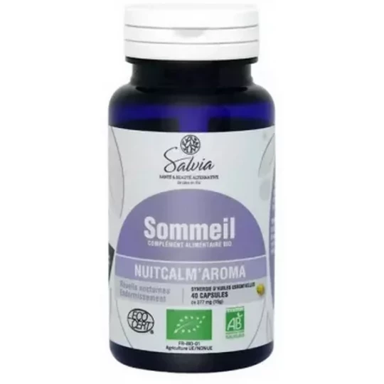 Salvia Nutrition Nuitcalm'Aroma Sommeil Bio Capsules x 40