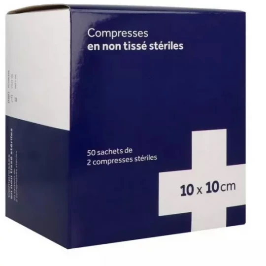 3M Compresses Stériles Non Tissés 10 x 10 cm x 100