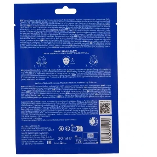 Weleda Exo Boost Collagen Masque en Tissu Gentiane Bleue Edelweiss 20 ml - image 2