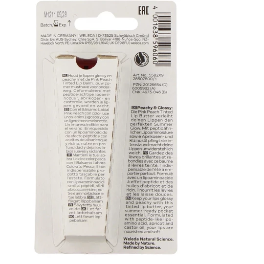 Weleda Baume à Lèvres Teinté Pink Peach 7 ml - image 2