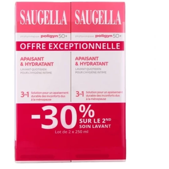 Saugella Poligyn50+ Apaisant & Hydratant 3en1 Lot 2 x 250 ml - image 3