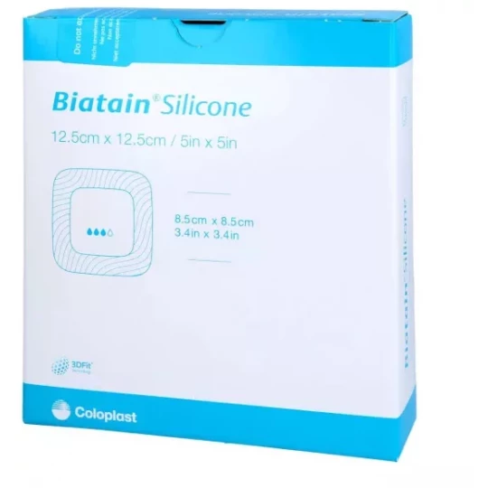 Coloplast Biatain Silicone Pansement Hydrocellulaire 12,5 x 12,5 cm x 10