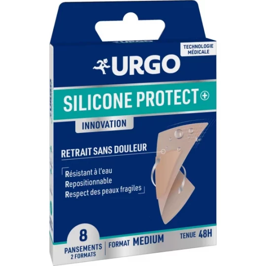Urgo Silicone Protect+ Pansements Médium x 8