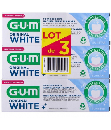 Gum Original White Dentifrice Blancheur 2 + 1 Offert - image 2