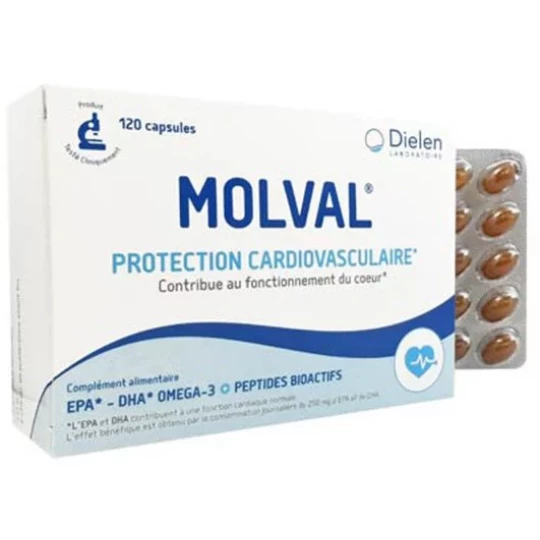 Dielen Molval Oméga-3 Peptides Bioactifs Capsules x 120