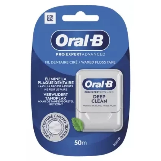 Oral-B Pro-Expert Advanced Fil Dentaire Ciré Menthe 50 m