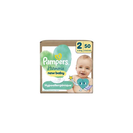 Pampers New Baby Harmonie Taille 2 (4-8 kg) x 50