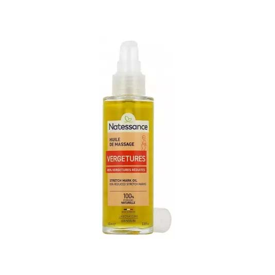 Natessance Huile de Massage Vergetures 100 ml