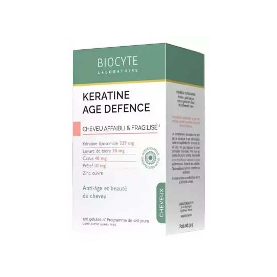 Biocyte Kératine Age Defence Cheveu Affaibli & Fragilisé Gélules x 120