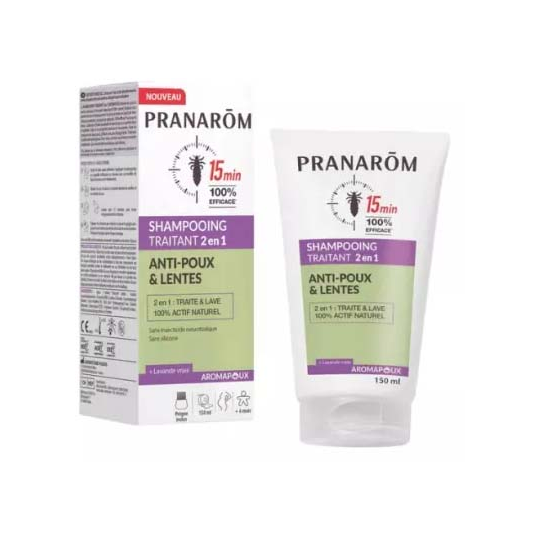 Pranarôm Aromapoux Shampoing Traitant 2en1 Anti-Poux & Lentes 150 ml