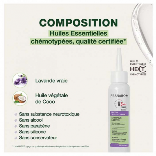 Pranarôm Aromapoux Lotion Traitante Flash Anti-Poux & Lentes 100 ml - image 3