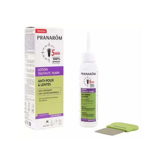 Pranarôm Aromapoux Lotion Traitante Flash Anti-Poux & Lentes 100 ml