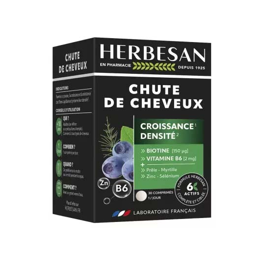 Herbesan Chute de Cheveux Comprimés x 30