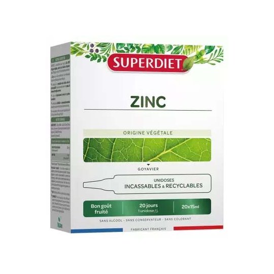 Superdiet Zinc Ampoules x 20