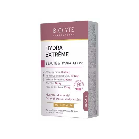 Biocyte Hydra Extrême Beauté & Hydratation Gélules x 40