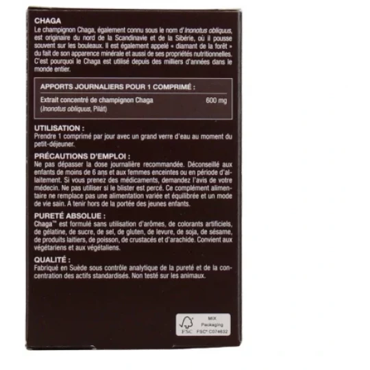 New Nordic Chaga 600 mg Comprimés x 30 - image 2