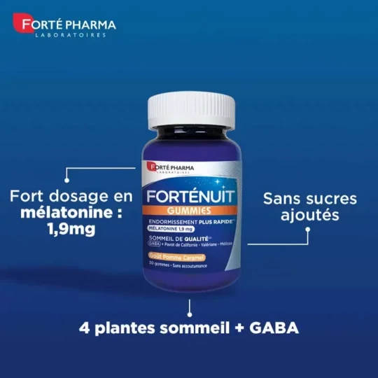 Forté Pharma Forté Nuit Gummies Mélatonine 1,9 mg Gummies 30 - image 2