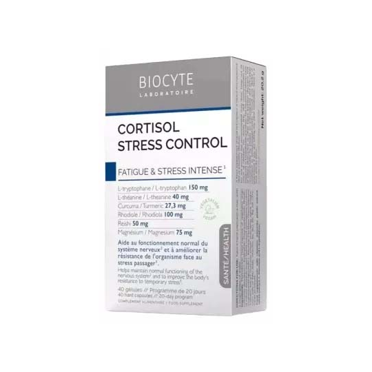 Biocyte Cortisol Stress Control Anti Fatigue & Stress Intense Gélules x 40
