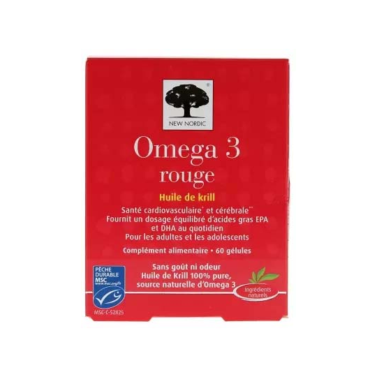 New Nordic Omega 3 Rouge Gélules x 60