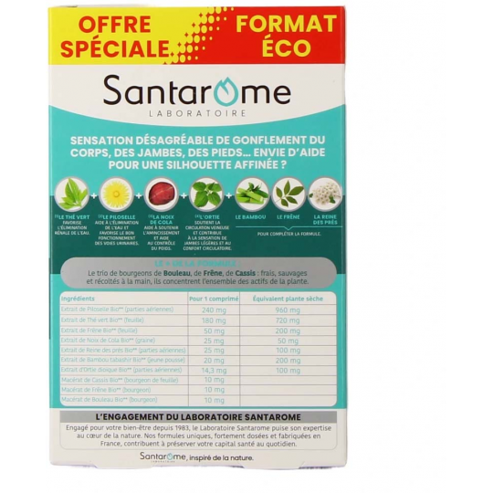 Santarome Rétention d'Eau Bio 30 Comprimés Offre Spéciale - image 2