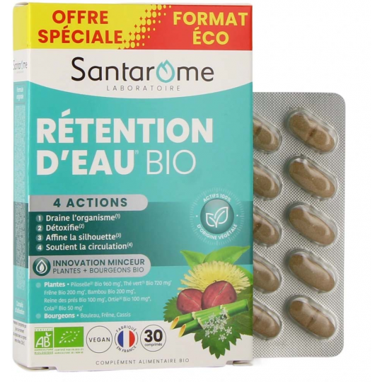 Santarome Rétention d'Eau Bio 30 Comprimés Offre Spéciale