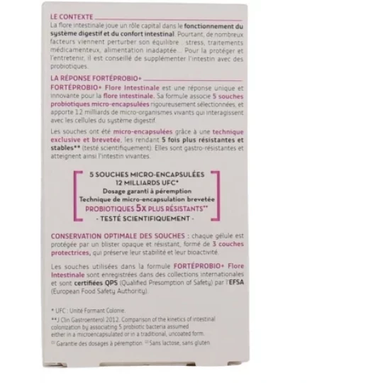 Forté Pharma Forté Probio+ Flore Intestinale Gélules x 30 - image 2