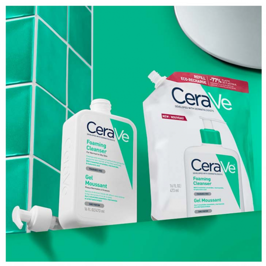 CeraVe Gel Moussant 473 ml + Éco-Recharge 473 ml - image 3