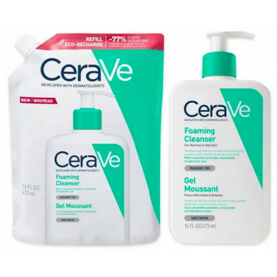 CeraVe Gel Moussant 473 ml + Éco-Recharge 473 ml