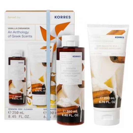 Korres Gel Douche Vanille Cannelle 250 ml + Lait Corps Vanille Cannelle 200 ml - image 1