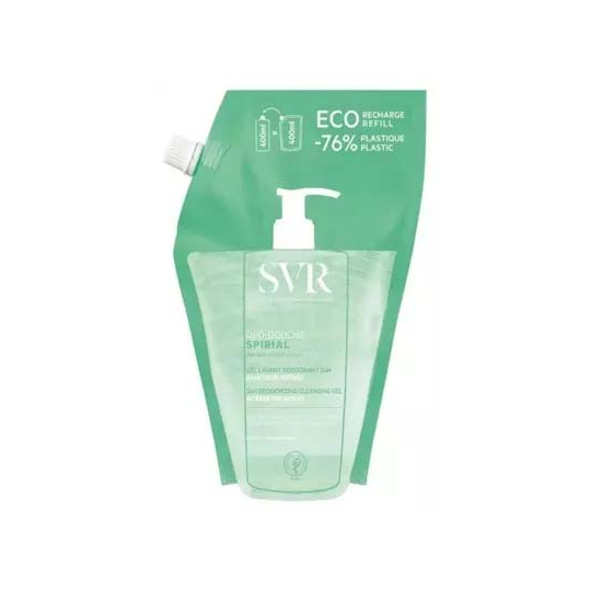 SVR Spirial Déo-Douche Gel Lavant Déodorant 24H Éco-Recharge 400 ml