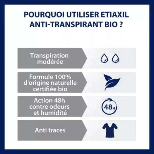 Etiaxil Déodorant Anti-Transpirant Végétal 48H Thé Vert Bio 50 ml - image 4