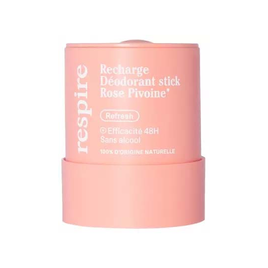 Respire Déodorant Stick Rose Pivoine Recharge Bio 50 g