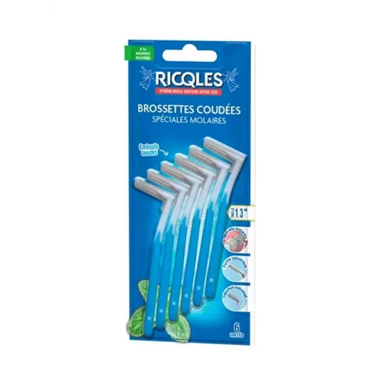 Ricqlès Brossettes Coudées Spéciales Molaires x 6