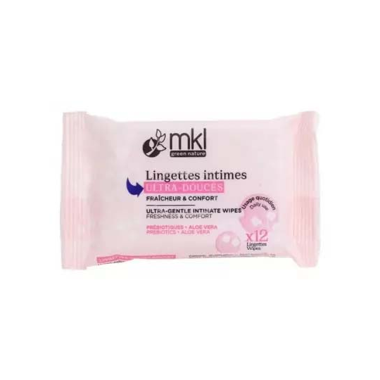 MKL Green Nature Lingettes Intimes Ultra-Douces Lingettes x 12