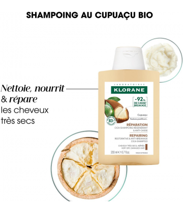 Klorane Réparation Cica-Shampoing Régénérant & Anti-Casse au Cupuaçu 200 ml - image 5