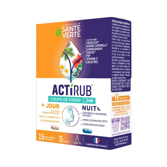 Santé Verte Actirub Jour et Nuit Comprimés x 15