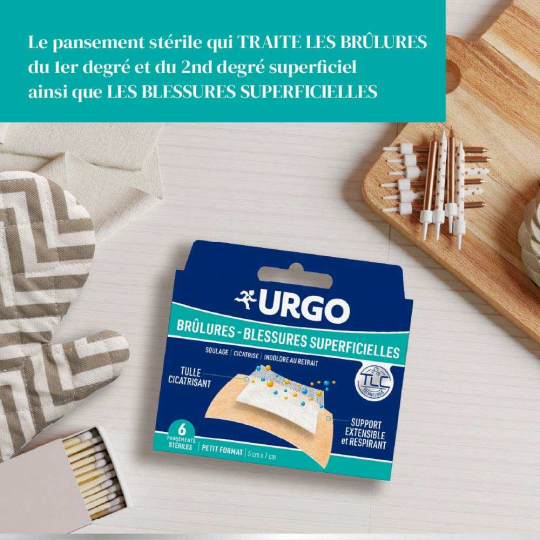 Urgo Brûlures et Blessures Superficielles Pansements Stériles x 6 - image 2
