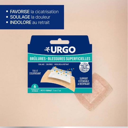 Urgo Brûlures et Blessures Superficielles Pansements Stériles x 6 - image 3