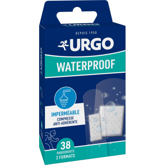 Urgo Waterproof 2 Formats Pansements x 38