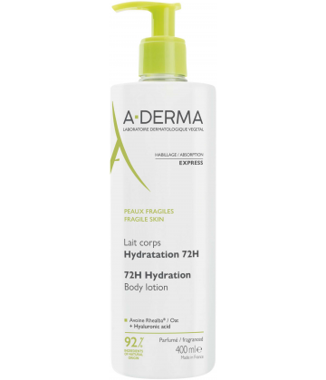A-Derma Lait Corps Hydratation 72h 400 ml