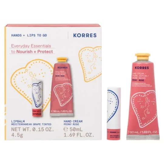 Korres Crème Mains Hydratante Peony Rose 50 ml + Korres Stick à Lèvres Teinté Raisin Méditerranéen 4,5 g - image 3