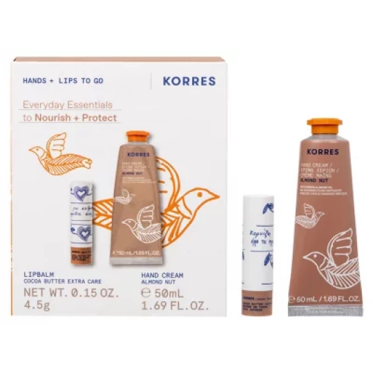 Korres Crème Mains Hydratante Almond Nut 50 ml + Korres Stick à Lèvres Teinté Beurre de Cacao 4,5 g - image 3