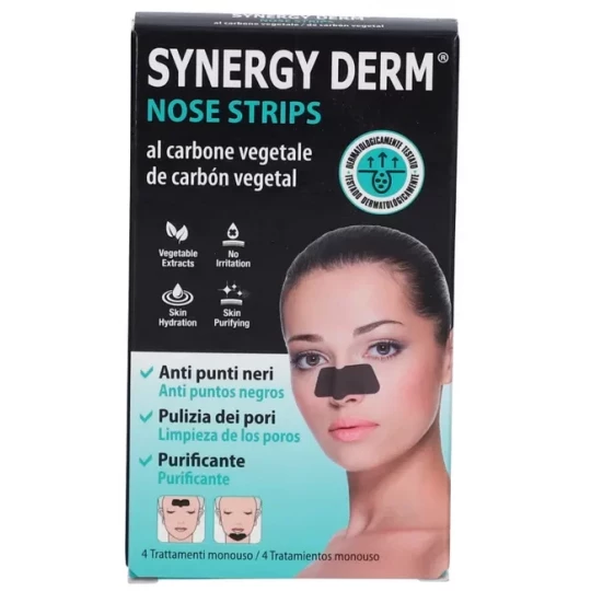 Incarose Synergy Derm Nose Strips Charbon Végétal Nez et Zone T Patchs x 8