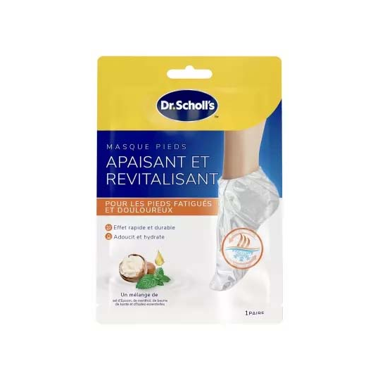 Scholl Masque Pieds Apaisant et Revitalisant 1 Paire