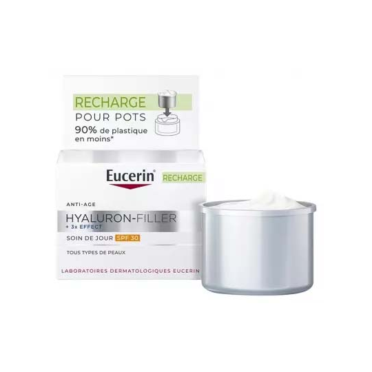 Eucerin Hyaluron-Filler + 3x Effect Soin de Jour SPF30 Recharge 50 ml - image 1