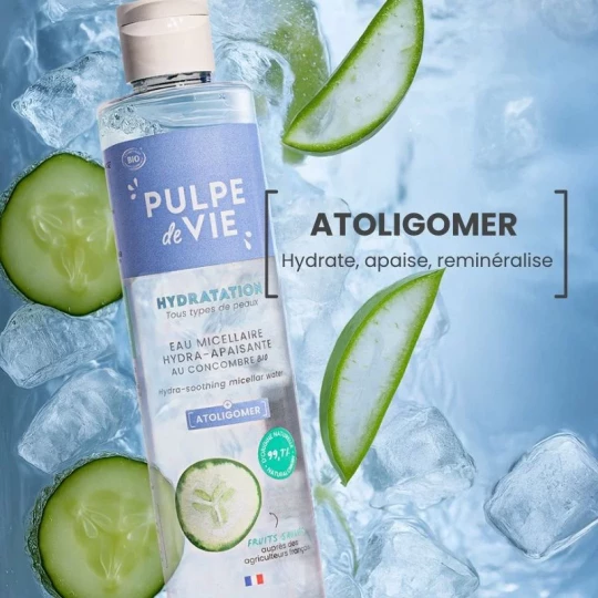 Pulpe de Vie Eau Micellaire Hydra-Apaisante au Concombre Bio 250 ml - image 3